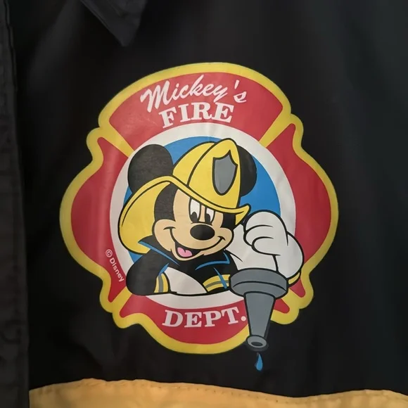 Disney Store Fireman Mickey Mouse Boys Kids Youth Halloween Costume M Medium - Picture 6 of 12